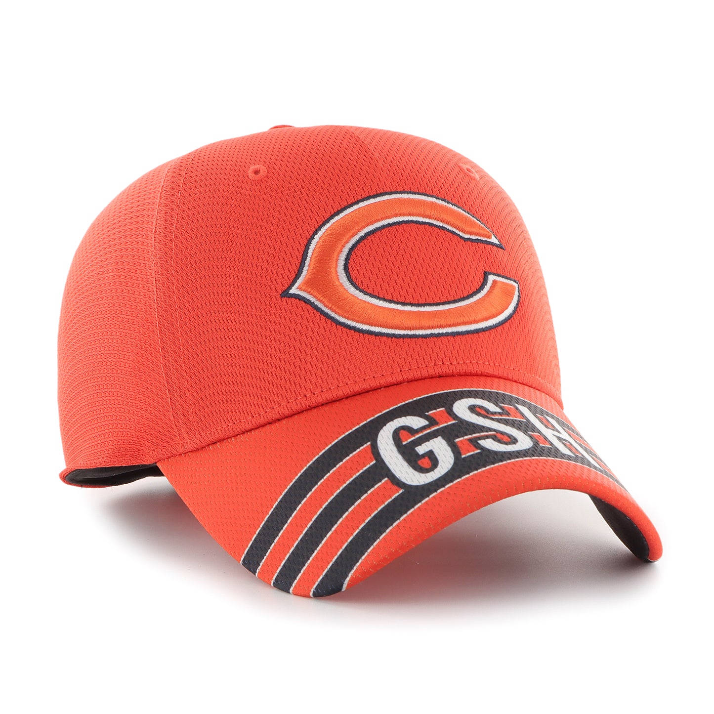 Chicago Bears "C" Orange Waldron Solo Striped OSFA Hat