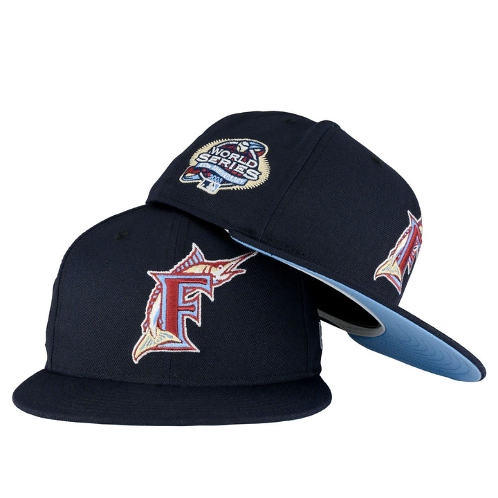 Florida Marlins Navy Sky New Era 59FIFTY Fitted Hat