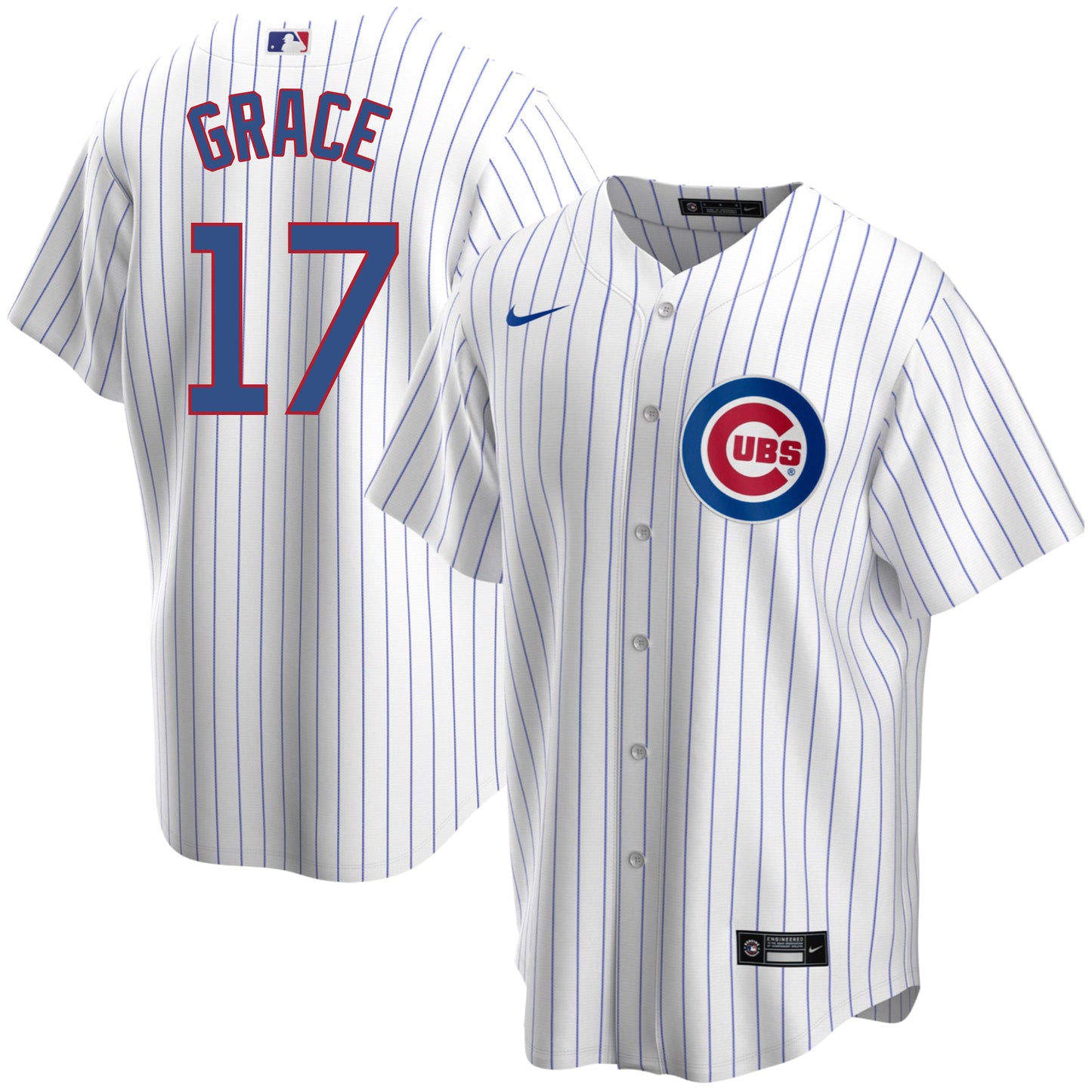 Mark Grace Chicago Cubs Home Pinstripe Men's Replica Jersey