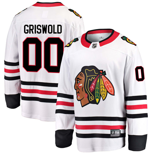 NEW Clark Griswold Christmas Vacation Chicago Blackhawks Hockey Jersey 2XL