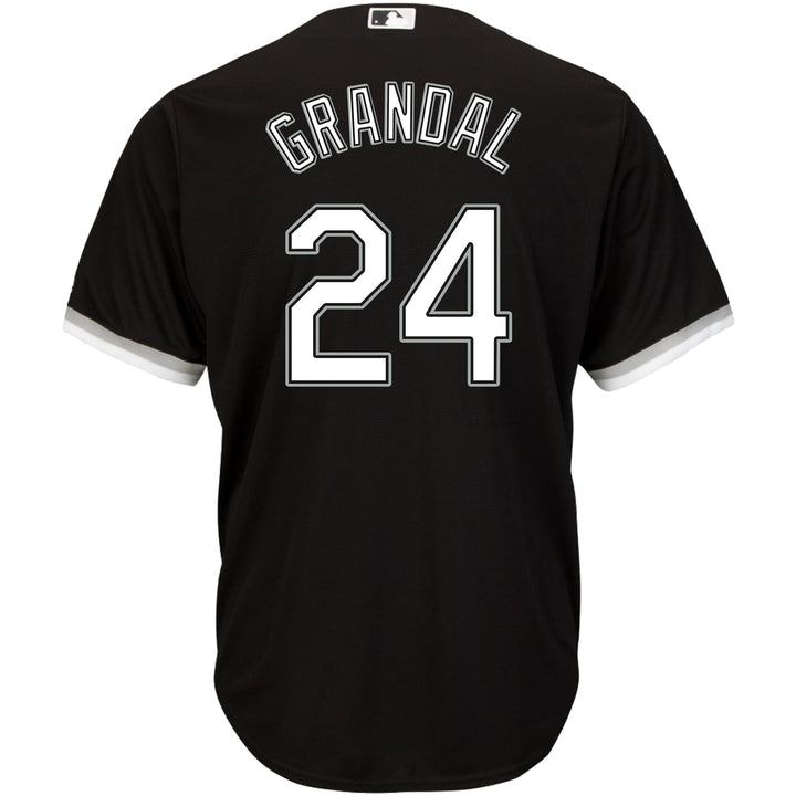 Men's Cleveland Indians Nike Black/White Official Replica Jersey