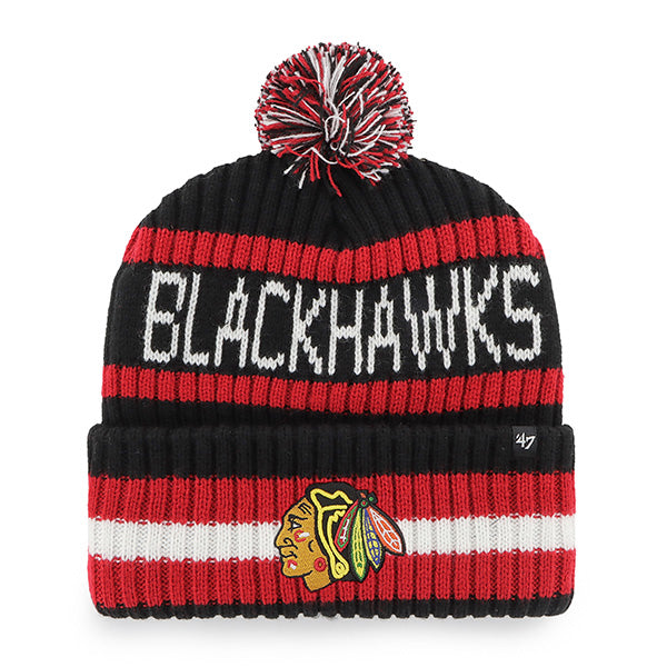 Chicago Blackhawks Black/Red Bering 47' Cuff Knit Hat