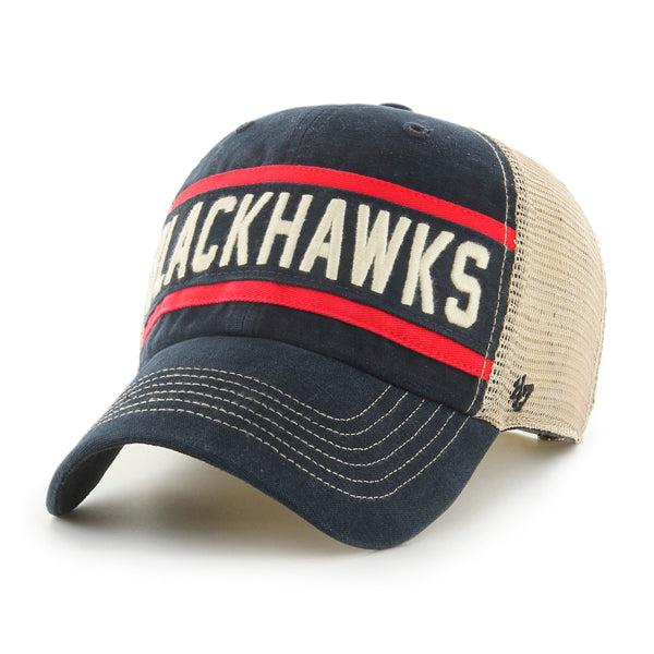 Chicago Blackhawks Vintage Black Juncture 47' Clean Up Adjustable Hat