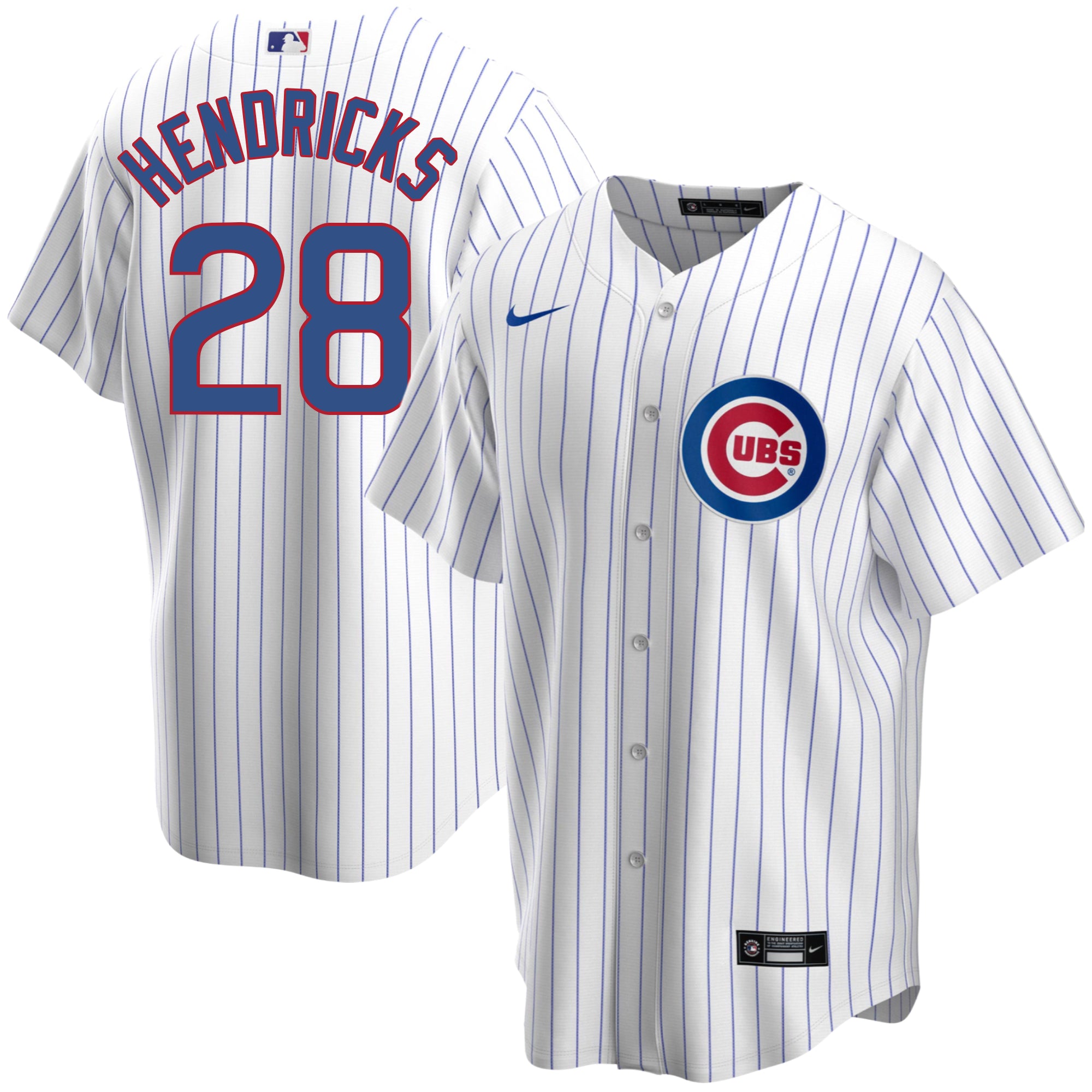 Youth Cubs Kyle Hendricks #28 Royal 2020 Road Cooperstown Collection Jersey