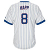 Ian Happ Chicago Cubs Cooperstown White Pinstripe V-Neck Home Men's Jersey