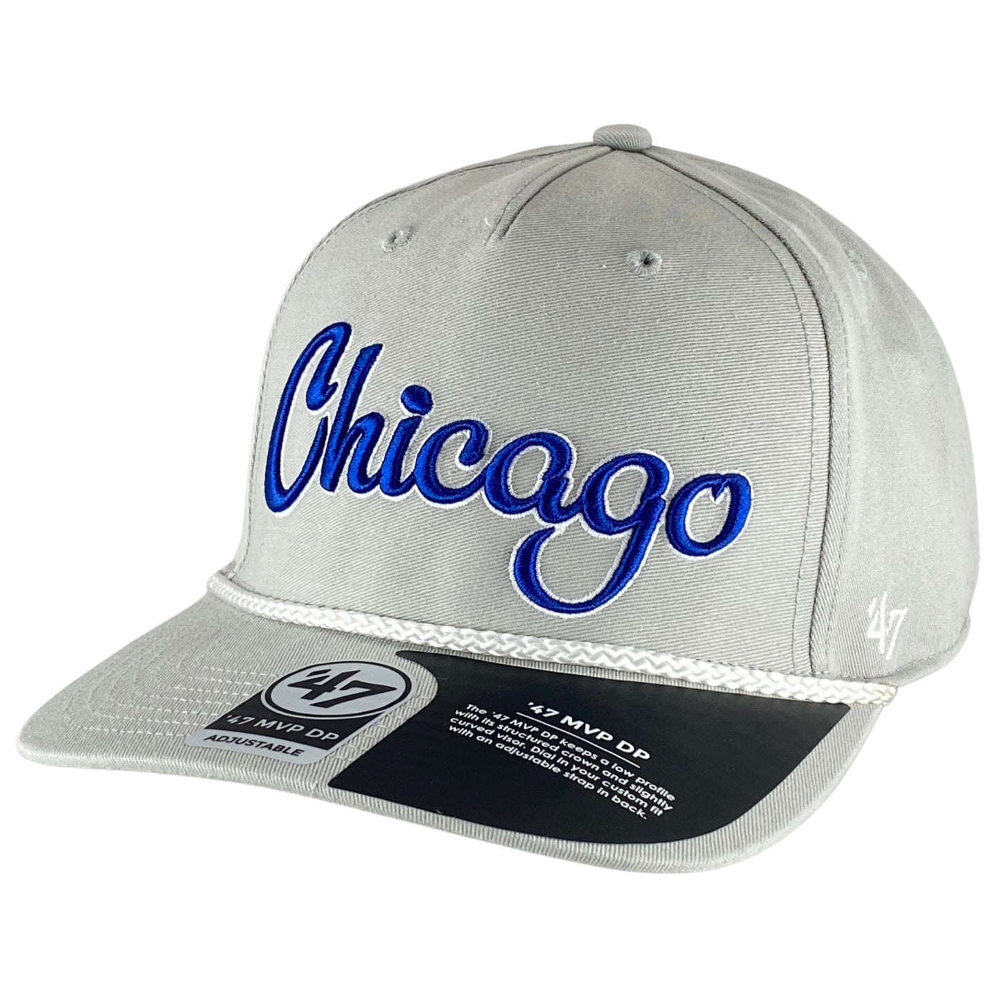 Chicago Cubs Grey Overhand Rope Script Adjustable Hat – Clark Street Sports