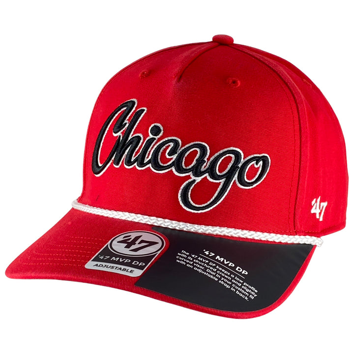 47 Brand Tasty Rope Chicago Cubs Strap-Back Hat in Red for Men