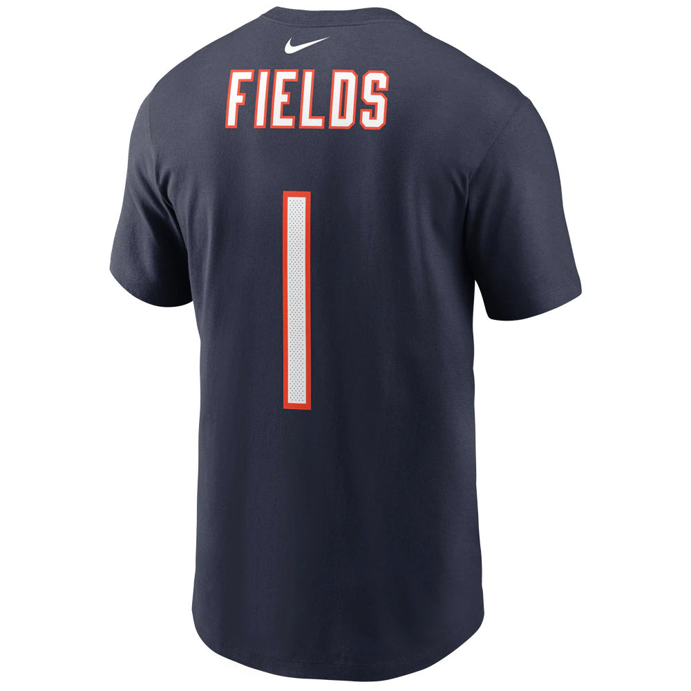 Justin Fields Chicago Bears 2021 NFL Player Name & Number Adult T-Shirt