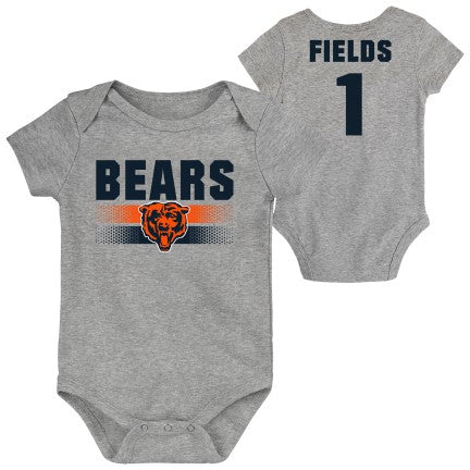NFL Team Apparel Boys' Chicago Bears Abbreviated Grey T-Shirt
