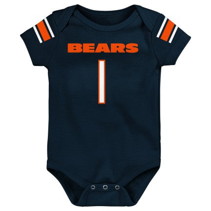 Justin Fields Chicago Bears Navy Baby Onesie