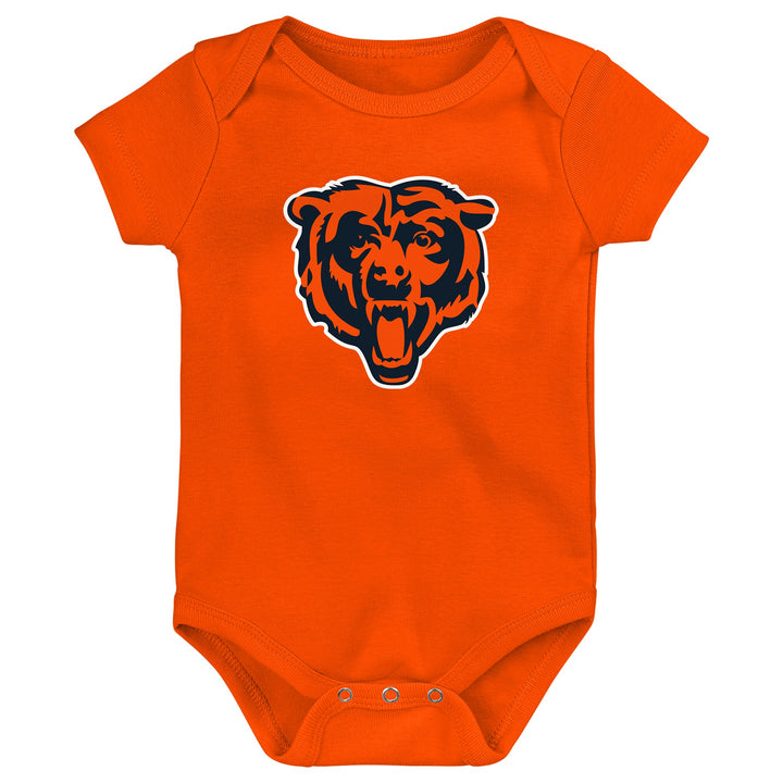 Chicago Bears Logo Orange Baby Onesie