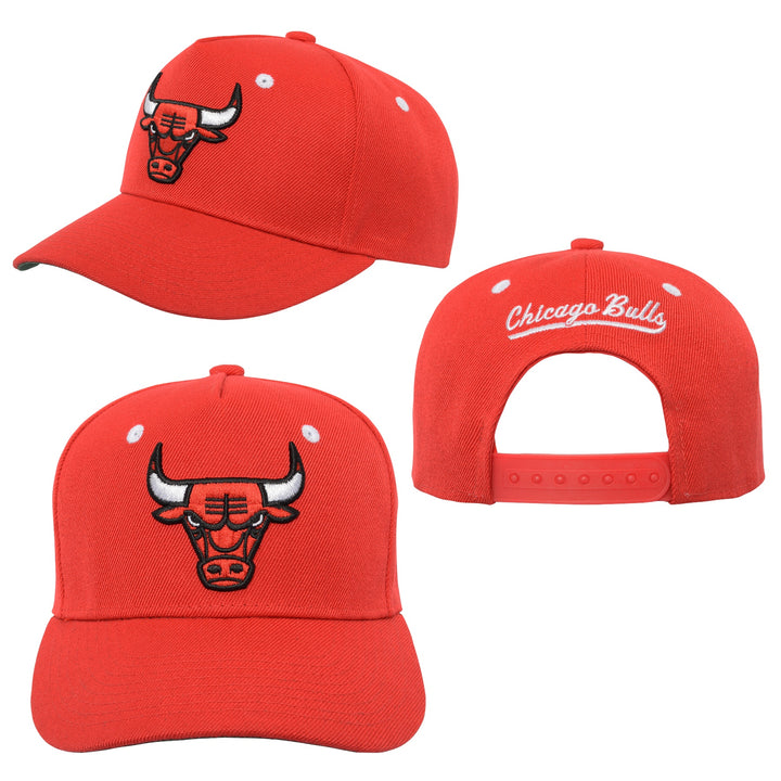 Chicago Bulls Red Precurve Youth Snapback