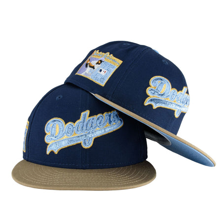 Los Angeles Dodgers Vegas Gold/Light Bronze Jr 75th New Era 59FIFTY Fitted Hat 7 3/4