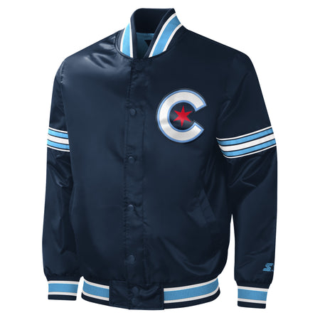 Chicago Cubs Retro Cream Classic Varsity Jacket - Clark Street Sports