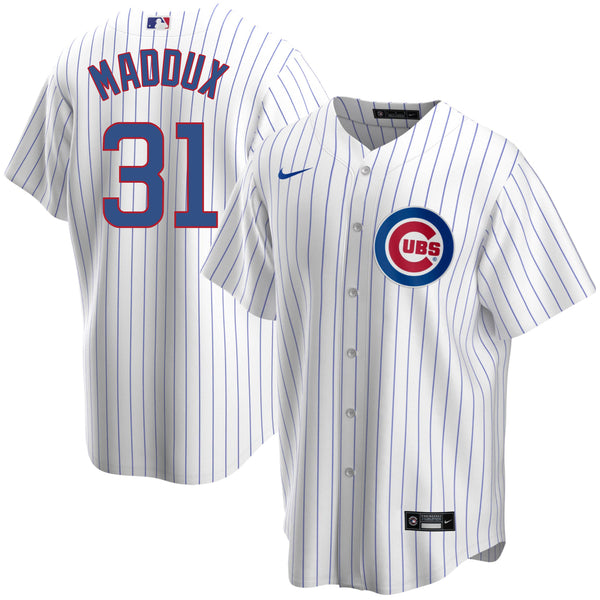 Greg Maddux Chicago Cubs Home White & Road Grey Men's Jersey w/ Patch