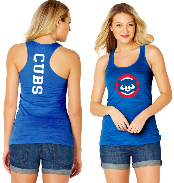 Chicago Cubs Retro Vintage Look Sleeveless Button Down Shirt Logo 7 Large L