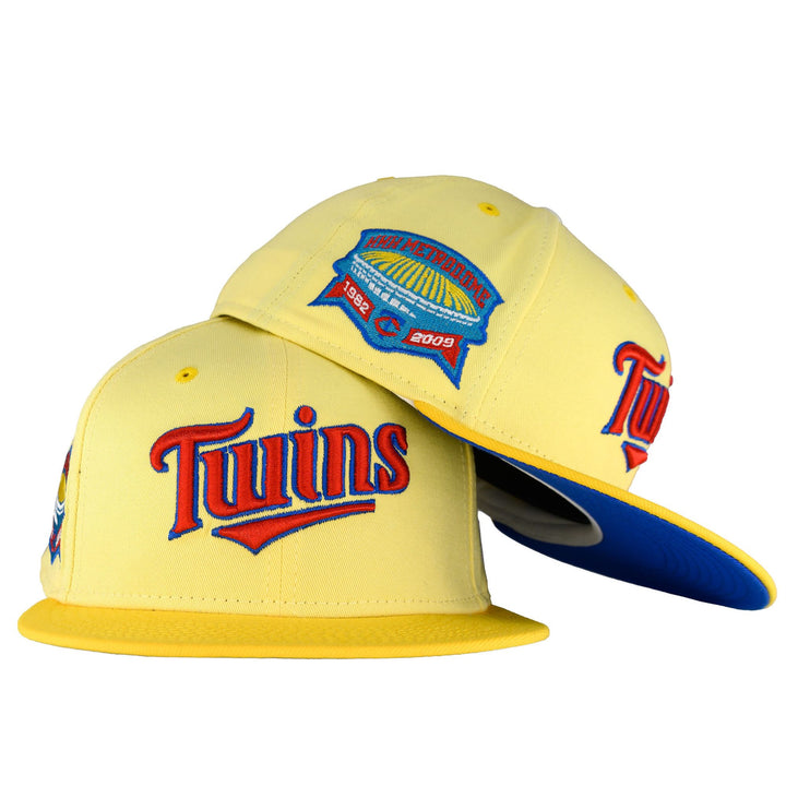 Minnesota Twins Soft Yellow Canary New Era 59FIFTY Fitted Hat 7 3/8