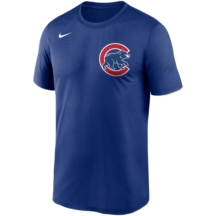 Chicago Cubs Nike Men's Dri-Fit Wordmark Rush Blue T-Shirt - Clark