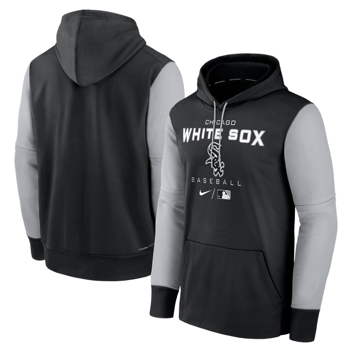 Chicago White Sox Black/Grey Therma Fleece Hoody