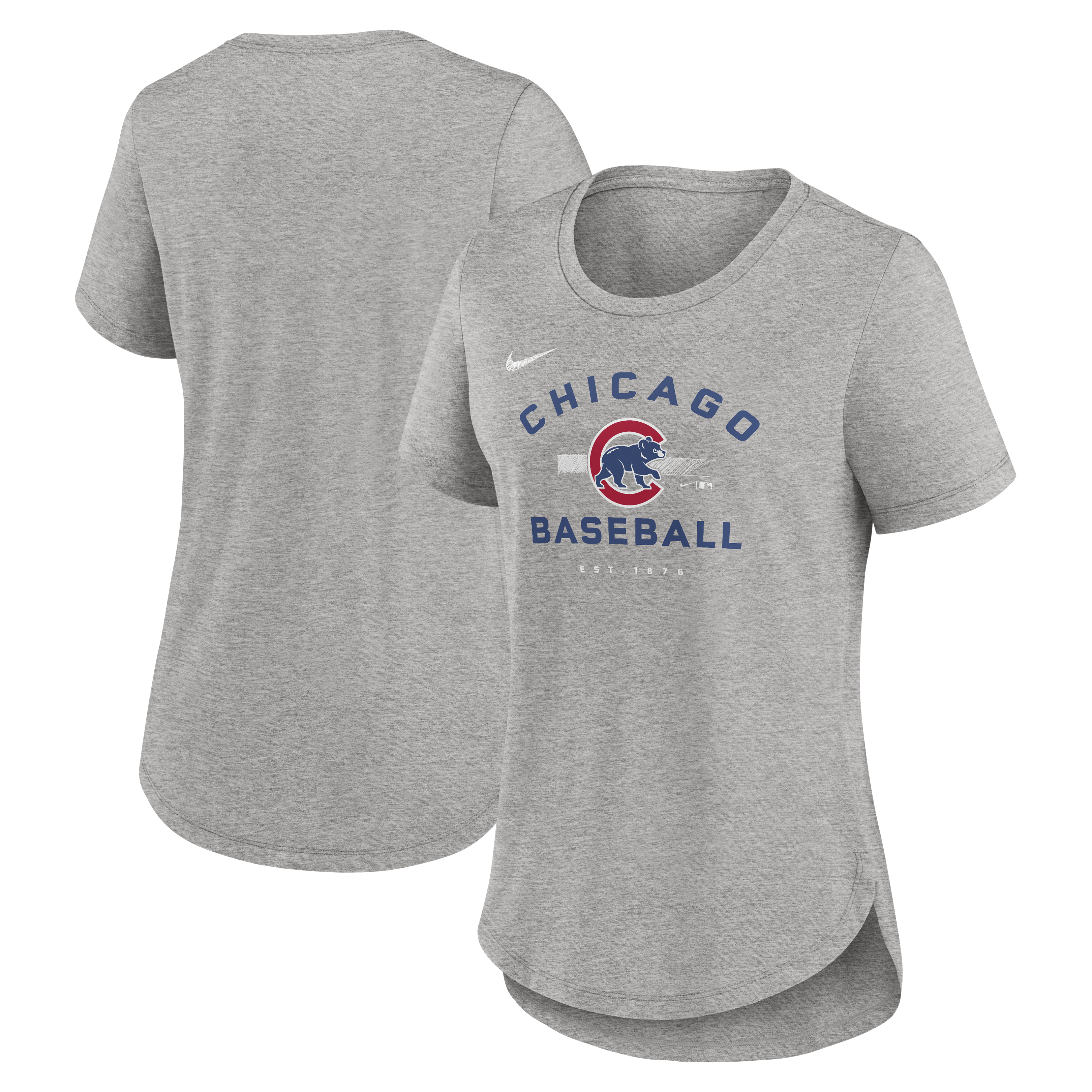 Women's Nike Royal Chicago Cubs Mesh V-Neck T-Shirt