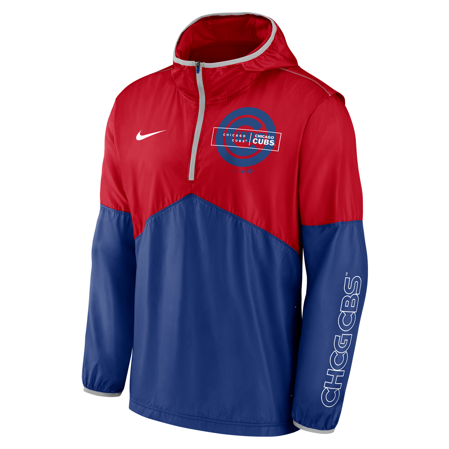 Chicago Cubs Nike Men's Statement Overview Lightweight 1/4 Zip Pullover Jacket