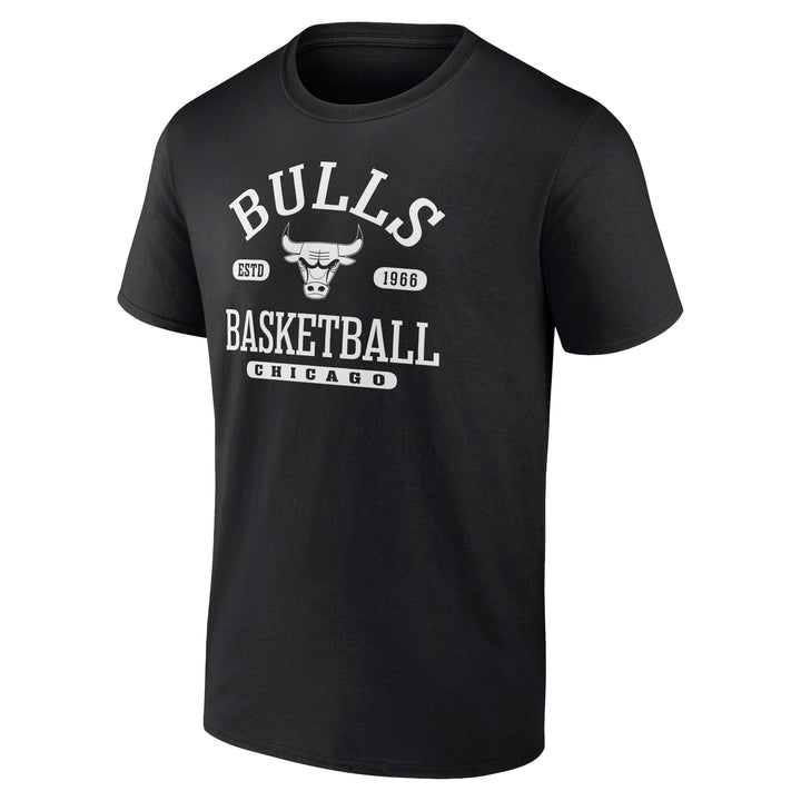 clarkstreetsports1 Chicago Bulls Youth White and Black Glitter Block Text and Angry Bull Face Logo Tee, Medium 10-12
