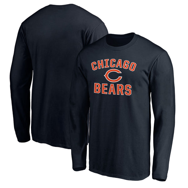 Majestic Women's Navy Chicago Bears Plus Size Team Logo Long Sleeve T-Shirt
