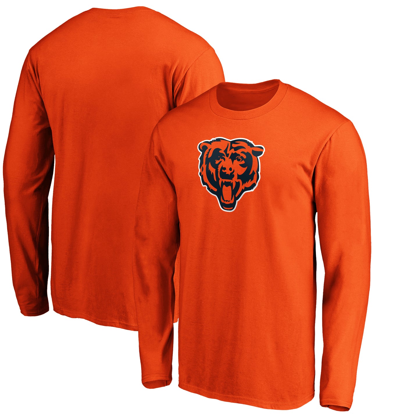 Chicago Bears Logo Orange Long Sleeve Tee