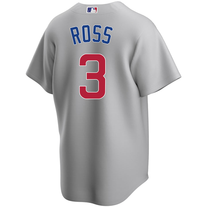Men's Majestic Chicago Cubs #3 David Ross Grey Road Flexbase Authentic  Collection MLB Jersey