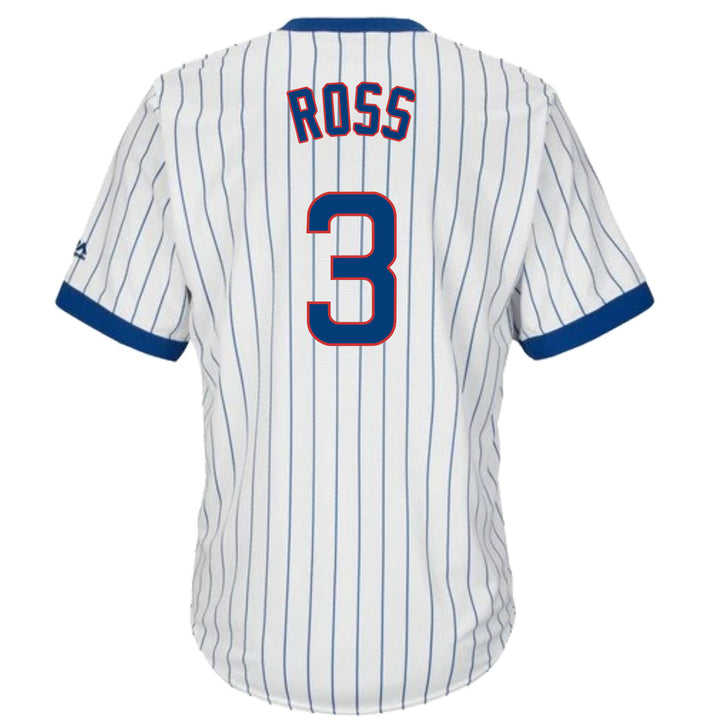 David Ross Cooperstown White Pinstripe V-Neck Home Men's Jersey 3X-Large