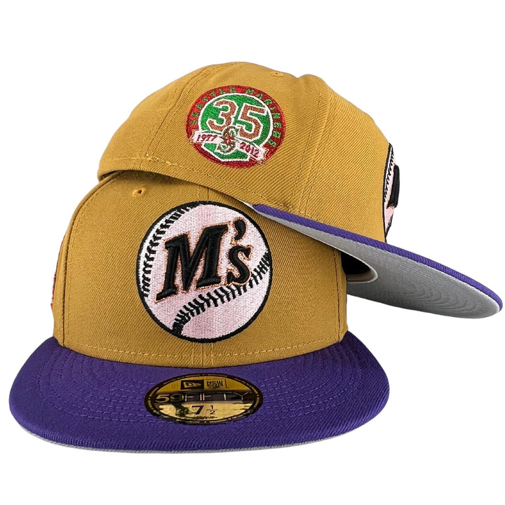 Seattle Mariners 35 Years Tan/Lavender/Grey UV New Era 59FIFTY Fitted -  Clark Street Sports