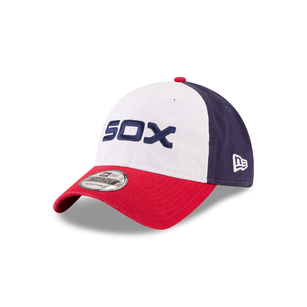 Chicago White Sox Casual Classic White/Red/Navy Throwback 80's Logo 9Twenty Adjustable Adult Hat