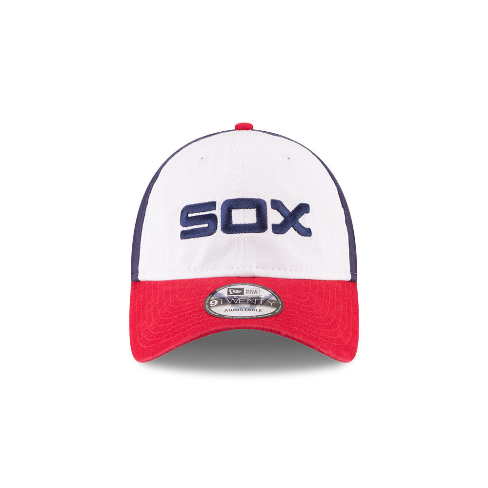 Chicago White Sox Casual Classic White/Red/Navy Throwback 80's Logo 9Twenty Adjustable Adult Hat