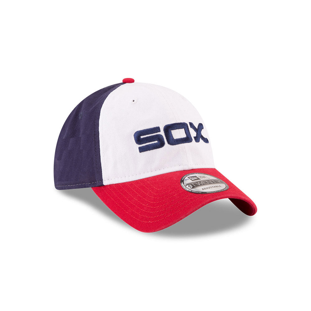 Chicago White Sox Casual Classic White/Red/Navy Throwback 80's Logo 9Twenty Adjustable Adult Hat