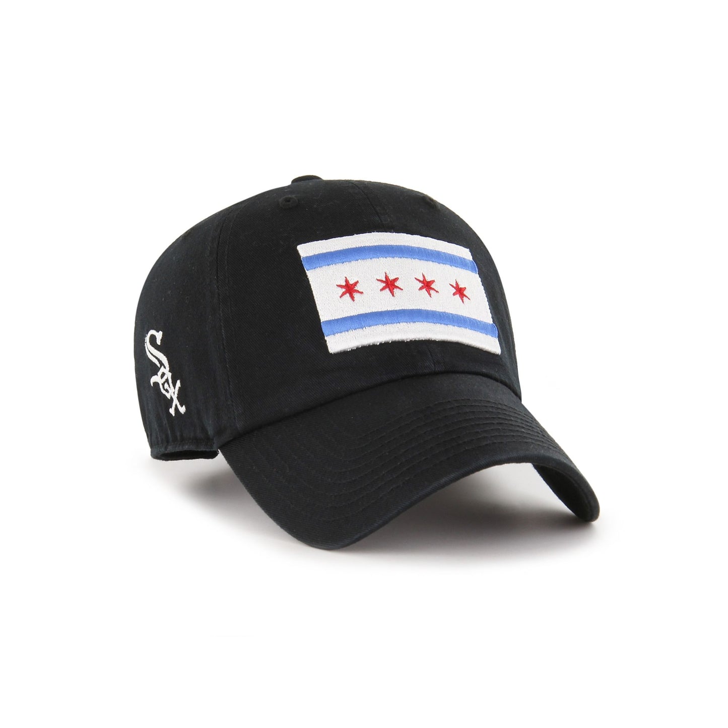 Chicago White Sox Black Chicago Flag Cleanup Adjustable Hat