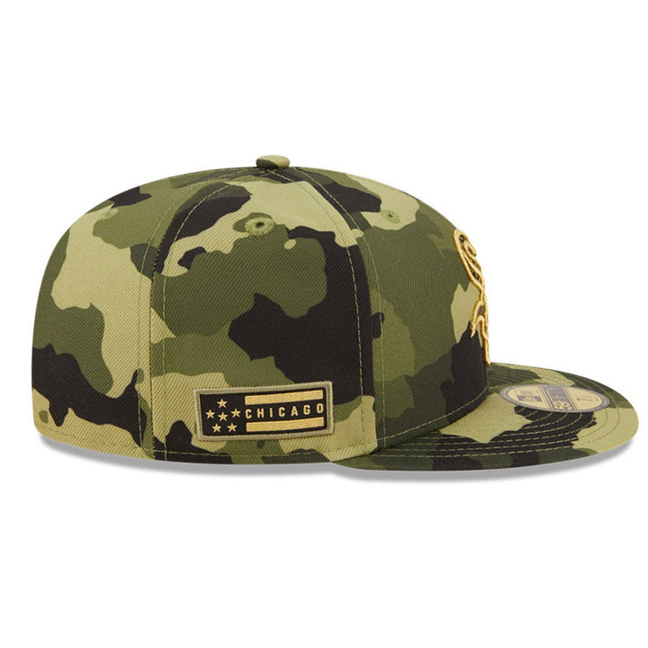 Chicago Cubs 9FIFTY New Era 2022 Armed Forces Day Camo Snapback Hat