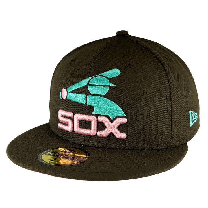 Chicago White Sox 1976 - 1990 Logo Walnut/Pink New Era 59FIFTY Fitted Hat