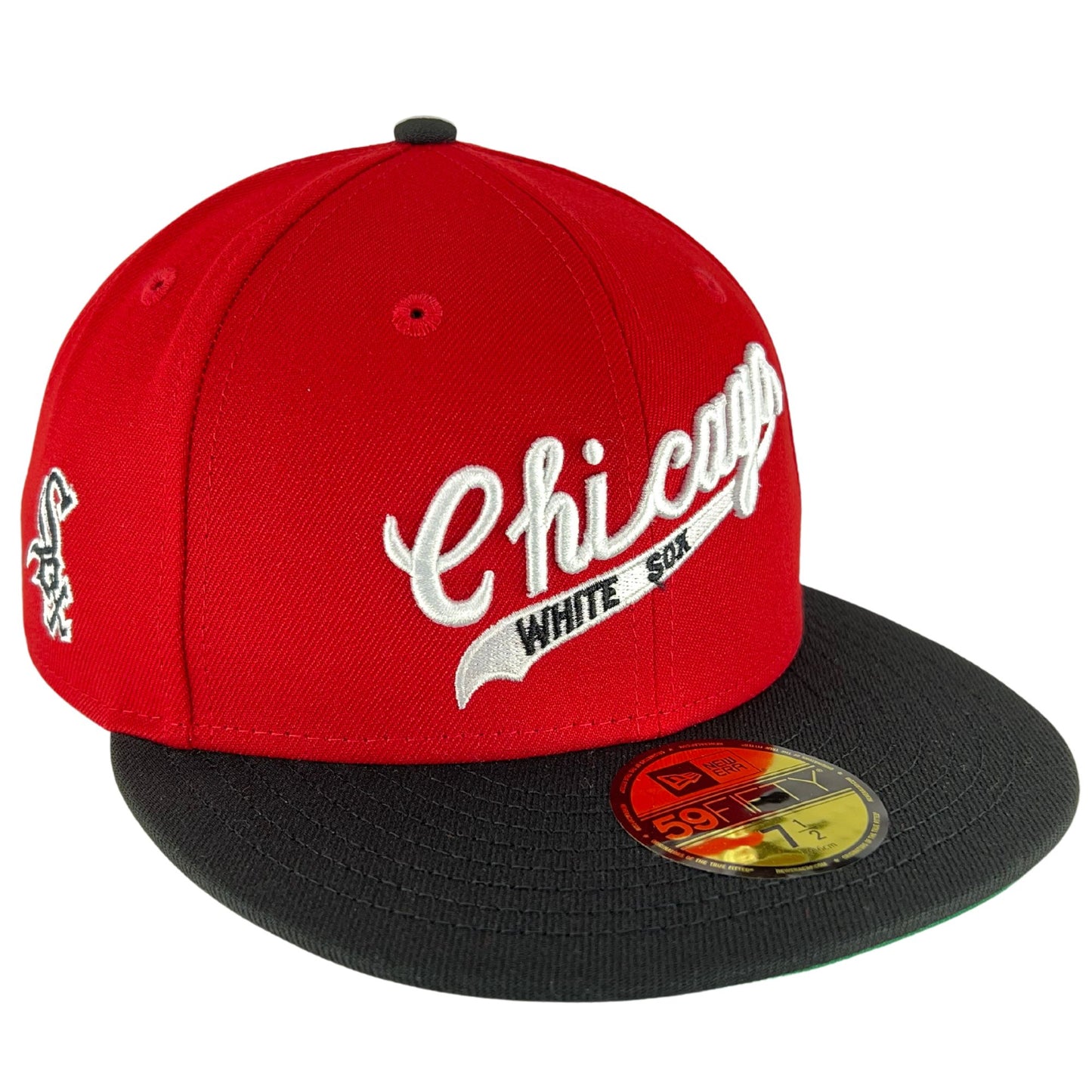 Chicago White Sox Red/Black/Green UV Script New Era 59FIFTY Fitted Hat