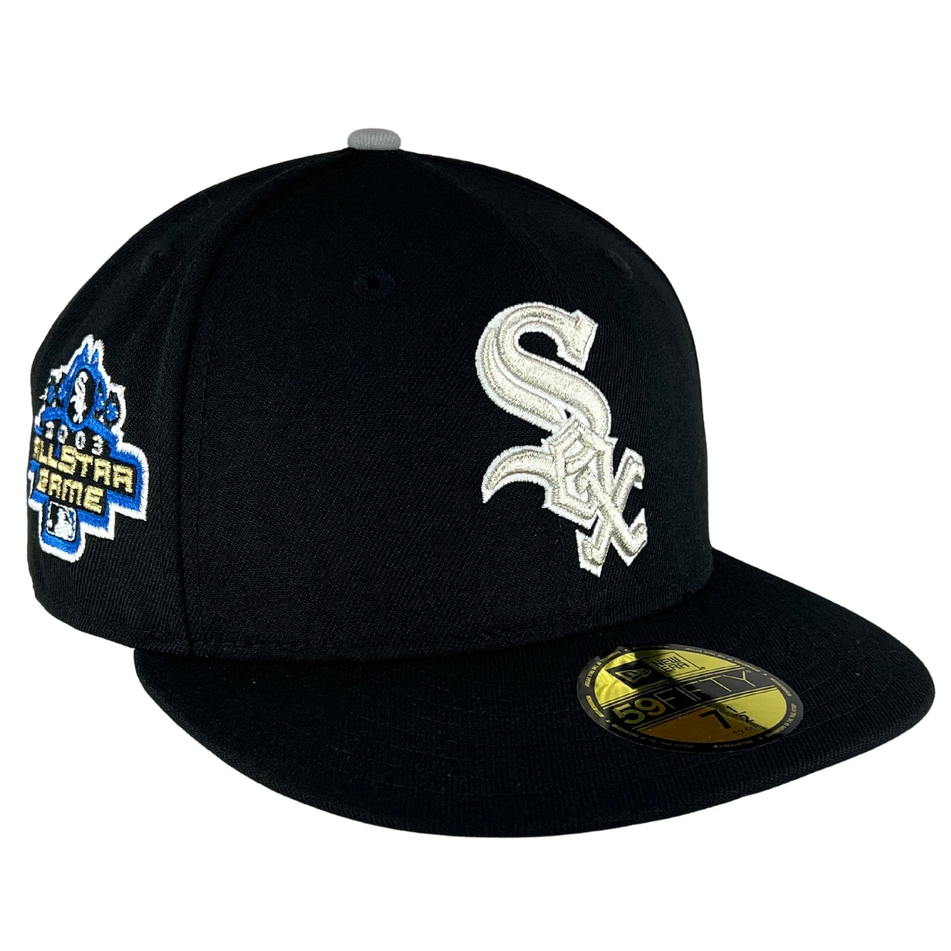 Chicago White Sox Black Multiple World Series Champions Patch Gray UV New  Era 59FIFTY Fitted Hat