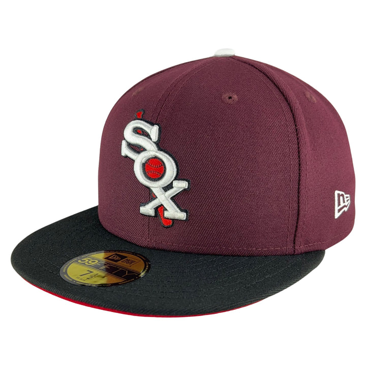 Chicago White Sox Maroon/Black/UV Red New Era 59FIFTY Fitted Hat ...