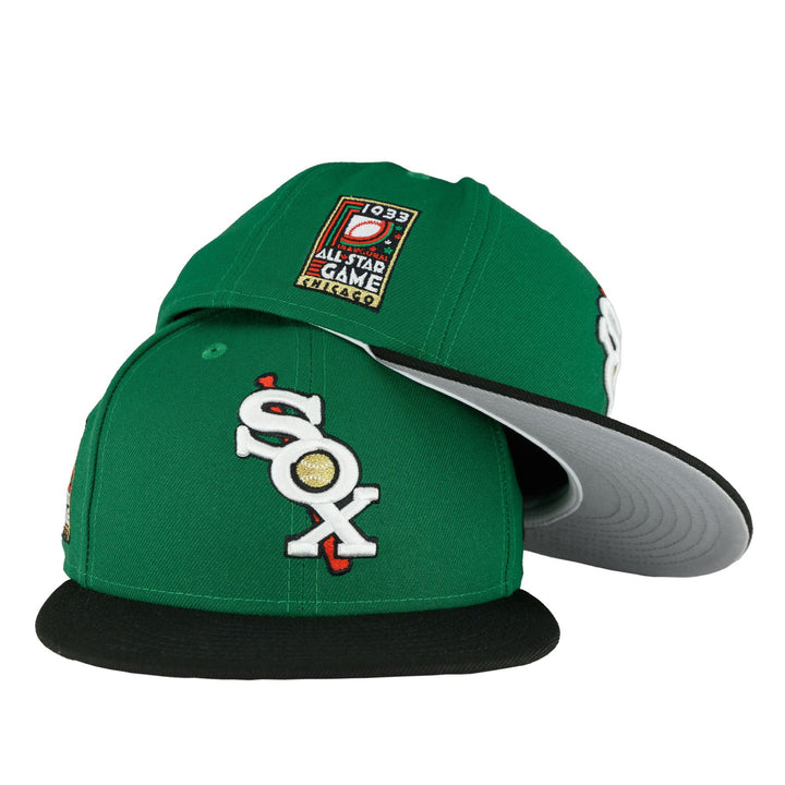 Men's Chicago White Sox New Era Green Logo 59FIFTY Fitted Hat