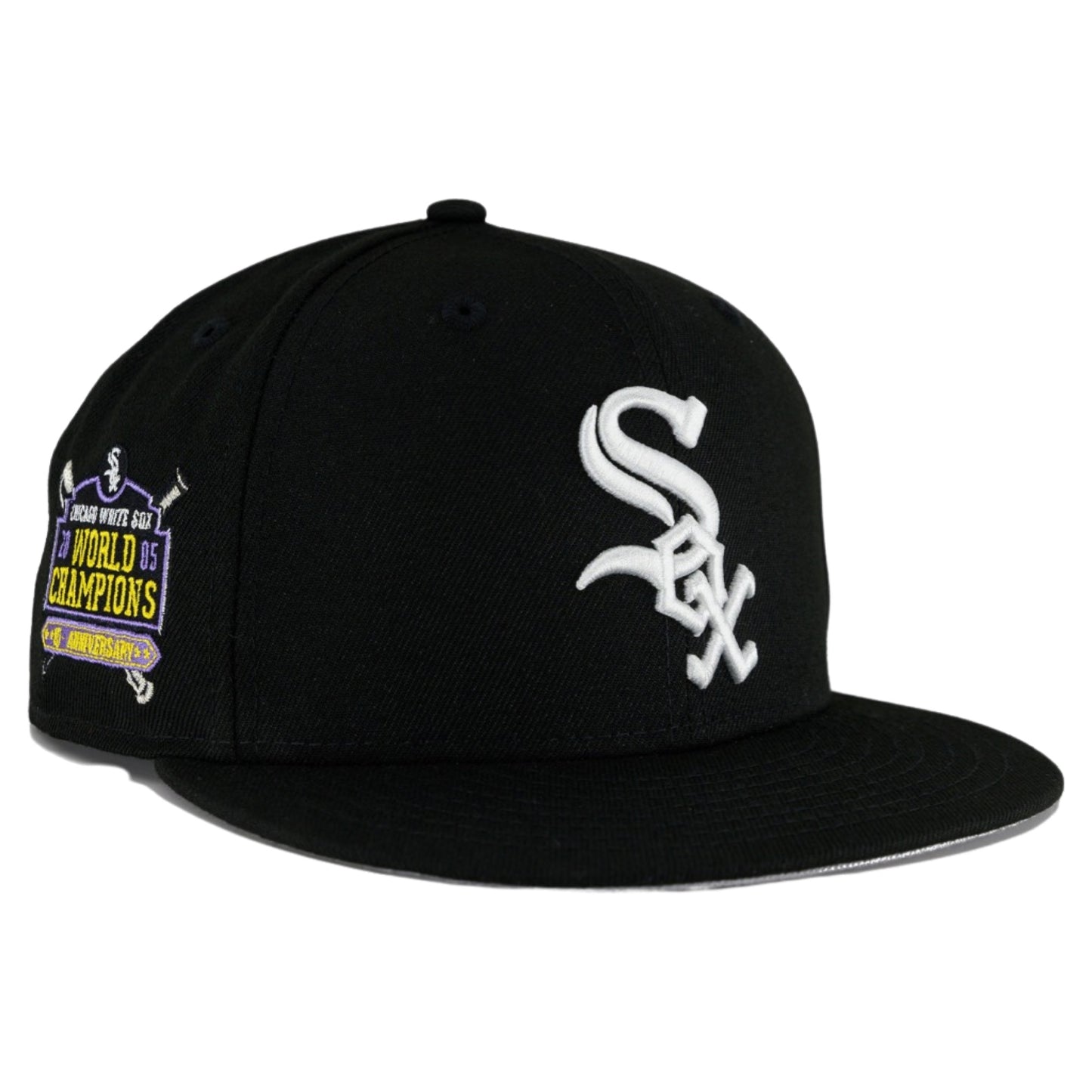 Chicago White Sox Black Grey 05' WS New Era 59FIFTY Fitted Hat