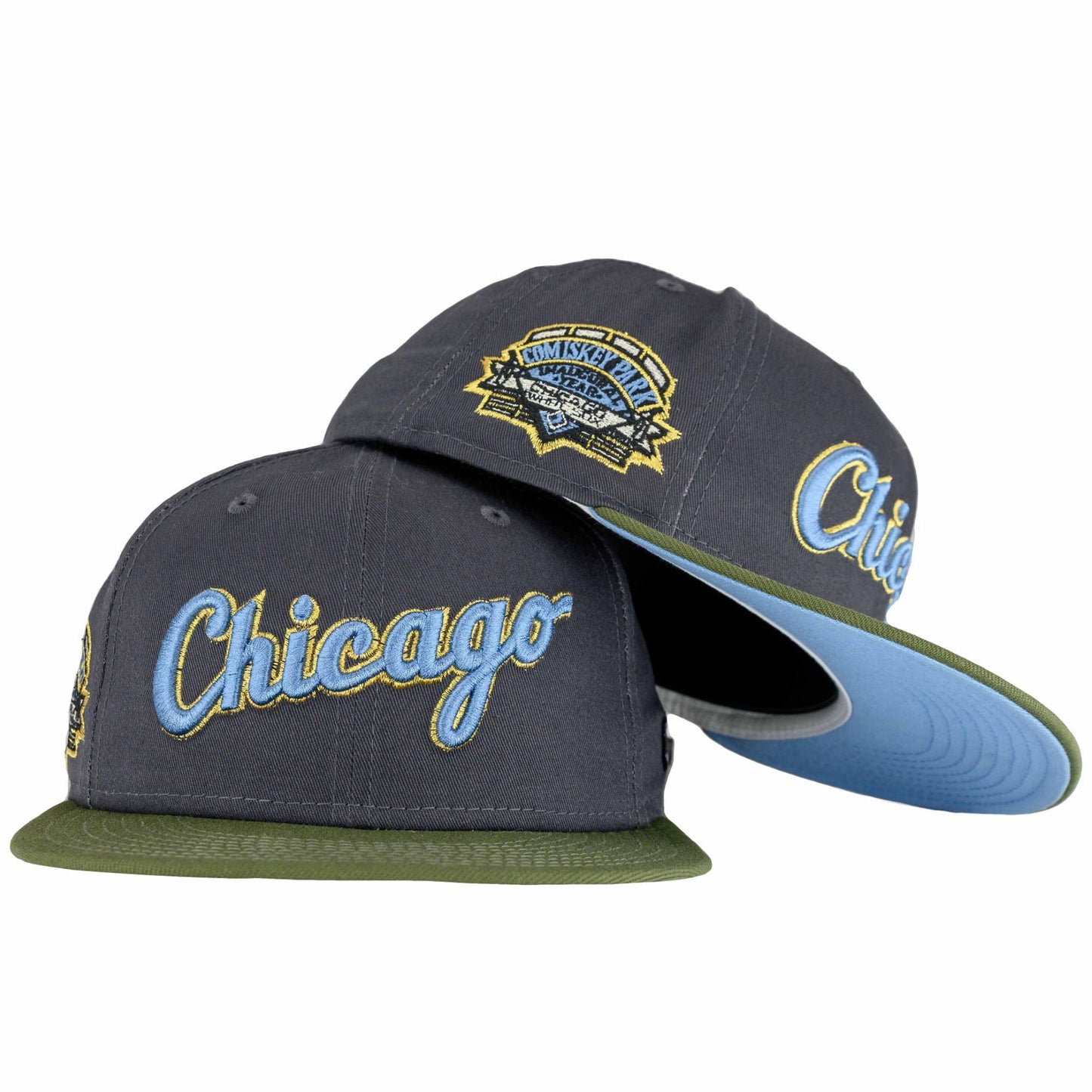 Chicago White Sox Graphite New Olive Birdseye Blue New Era 59FIFTY Fitted Hat