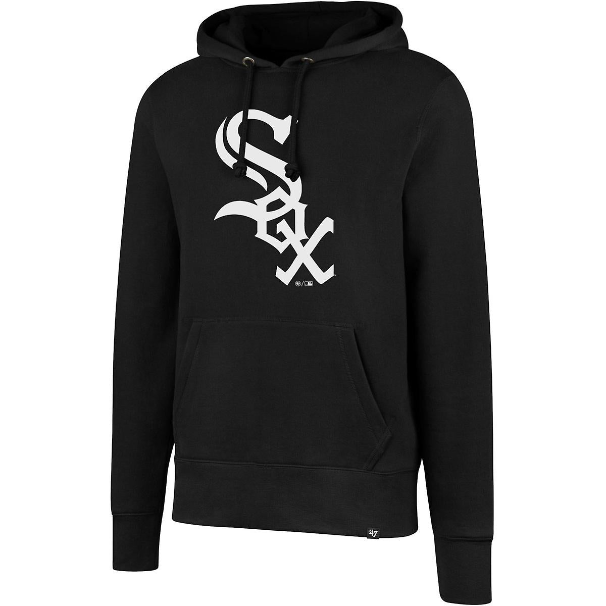 Chicago White Sox Logo Black Headline Pullover Hoodie