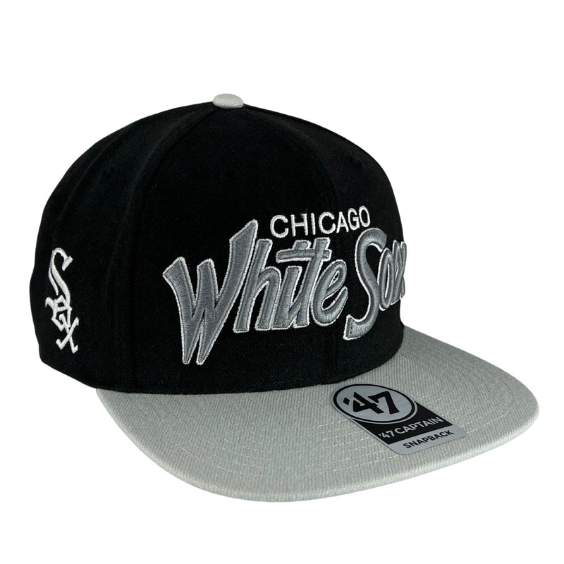 Chicago White Sox Captain Black/Gray Snapback Hats