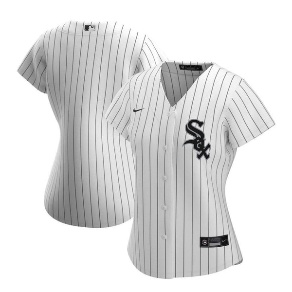 Chicago White Sox New Era Women's V-Neck T Shirt - Grey/White x Small