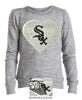 Chicago White Sox Youth Grey Space Dye Knit Pullover w/ Current Logo Sequin Art