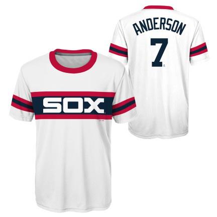 White Sox No7 Tim Anderson Black Alternate Cool Base Stitched Youth Jersey