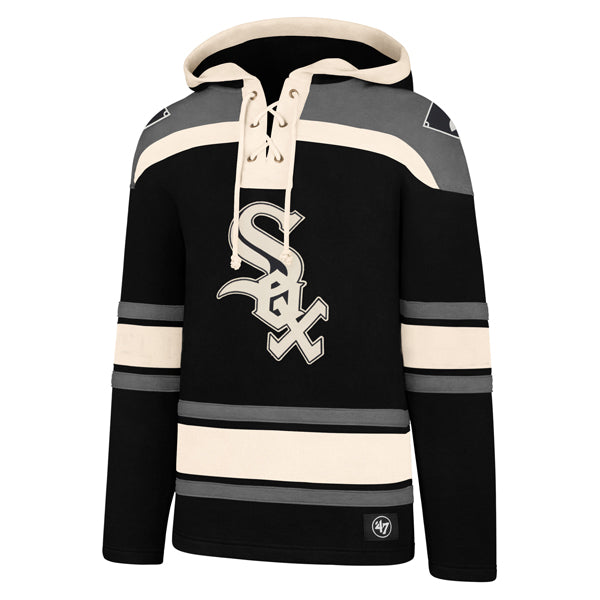 Chicago White Sox Black/Grey Current Logo Lacer Hoodie