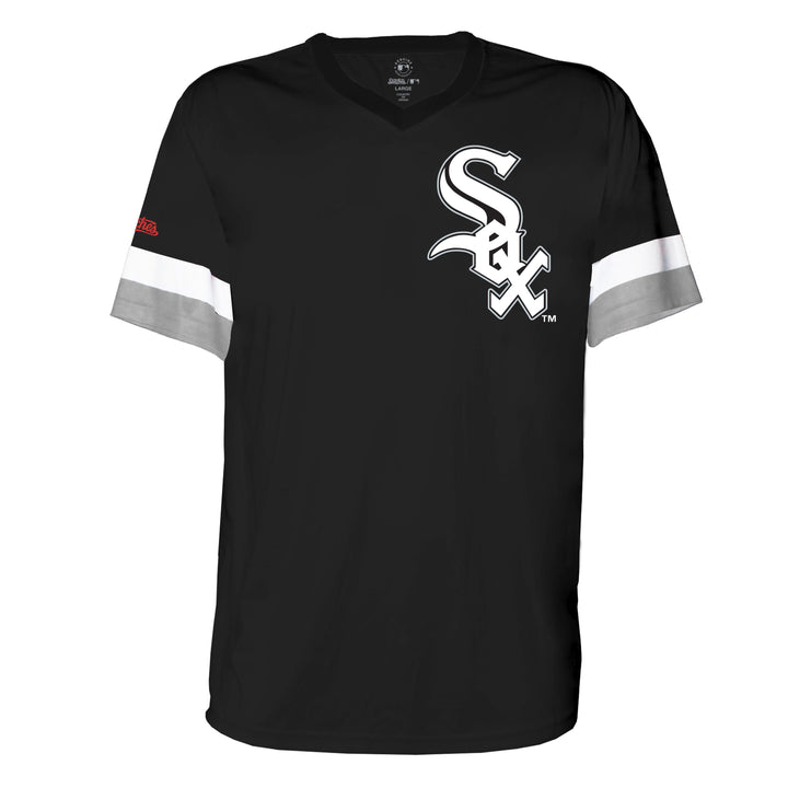 Chicago White Sox Black Sublimated V-Neck Jersey T-Shirt